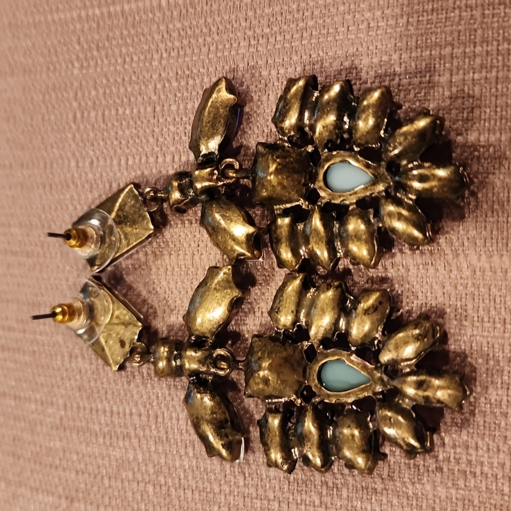 "Simone" Earrings || Clear Crystal Statement - Picture 10 of 12